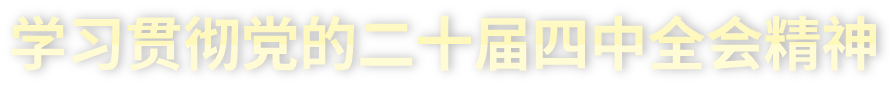 学习贯彻党的二十届四中全会精神